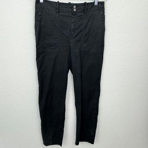 Peruvian Connection Womens Straight Denim Jeans Size 10 Split Hem Black - Picture 1 of 5